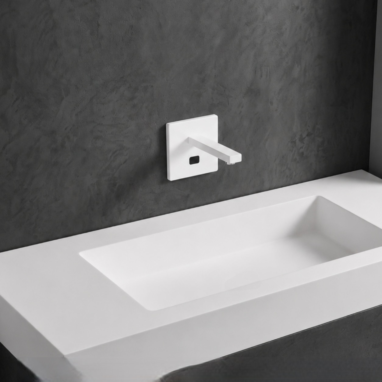 FSXT50MW � Fontana Aquila Matte White Wall Mounted XT5 Automatic Sensor Faucet