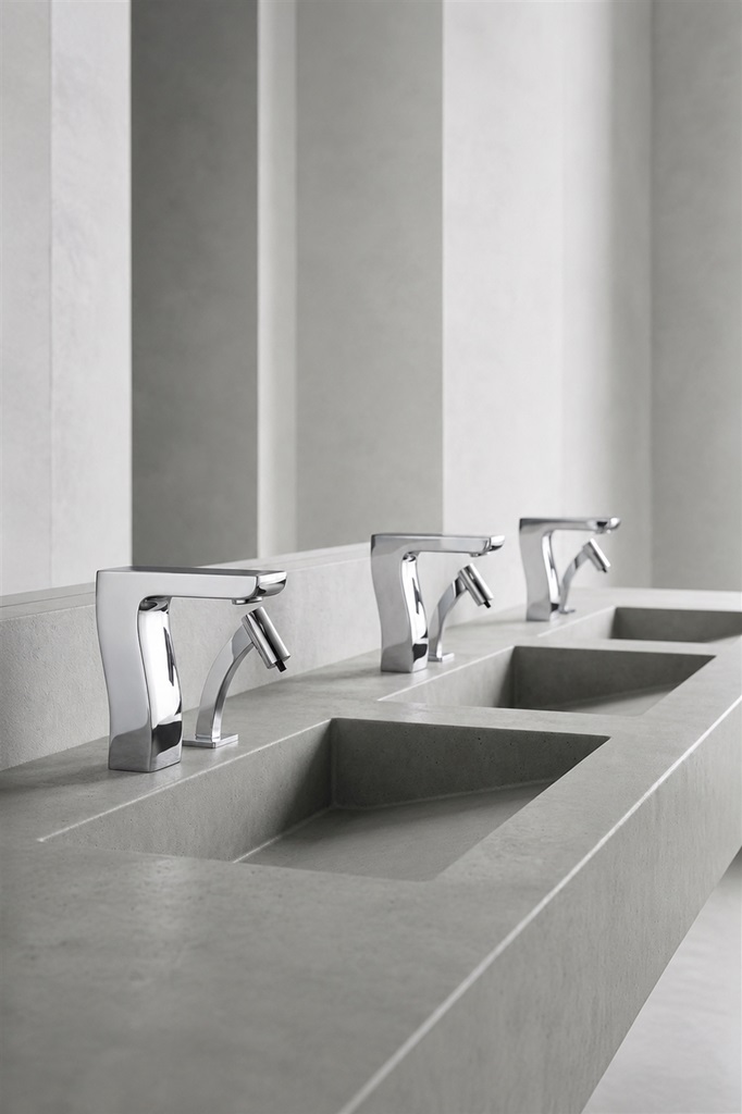 Fontana Bravat Chrome Touchless Automatic Commercial Sensor Faucet & Automatic Soap Dispenser