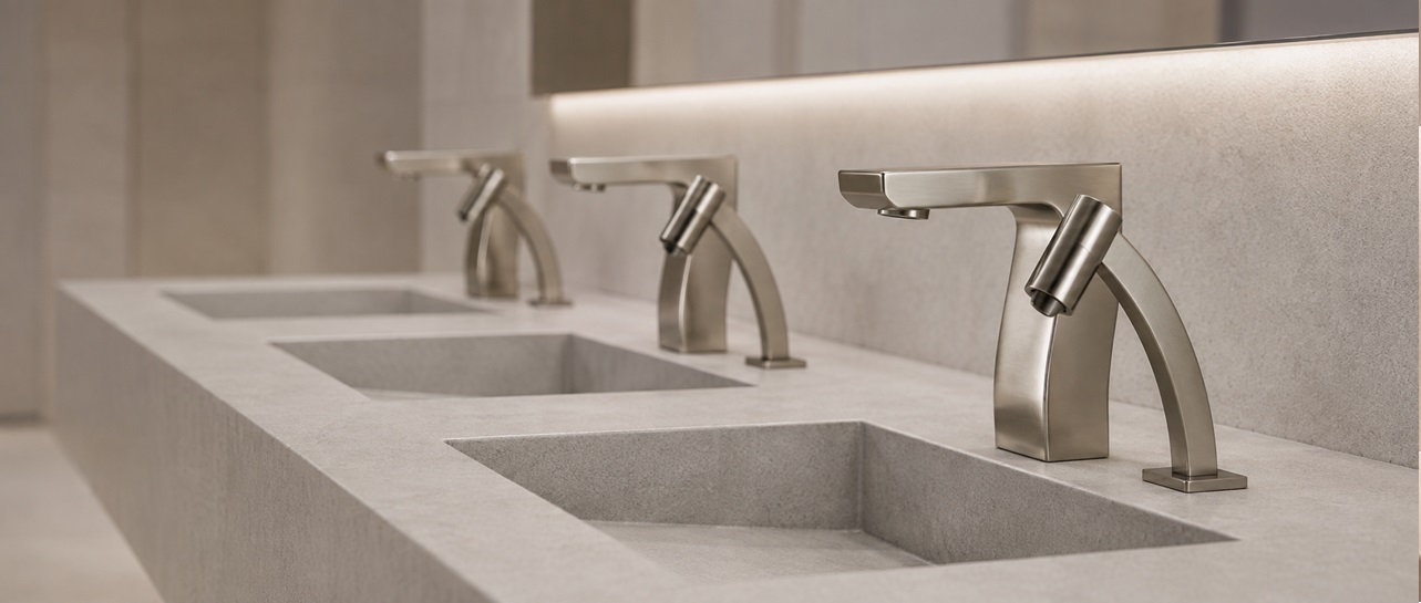 Fontana Bravat FS18508BN brushed nickel touchless sensor faucet and automatic soap dispenser set