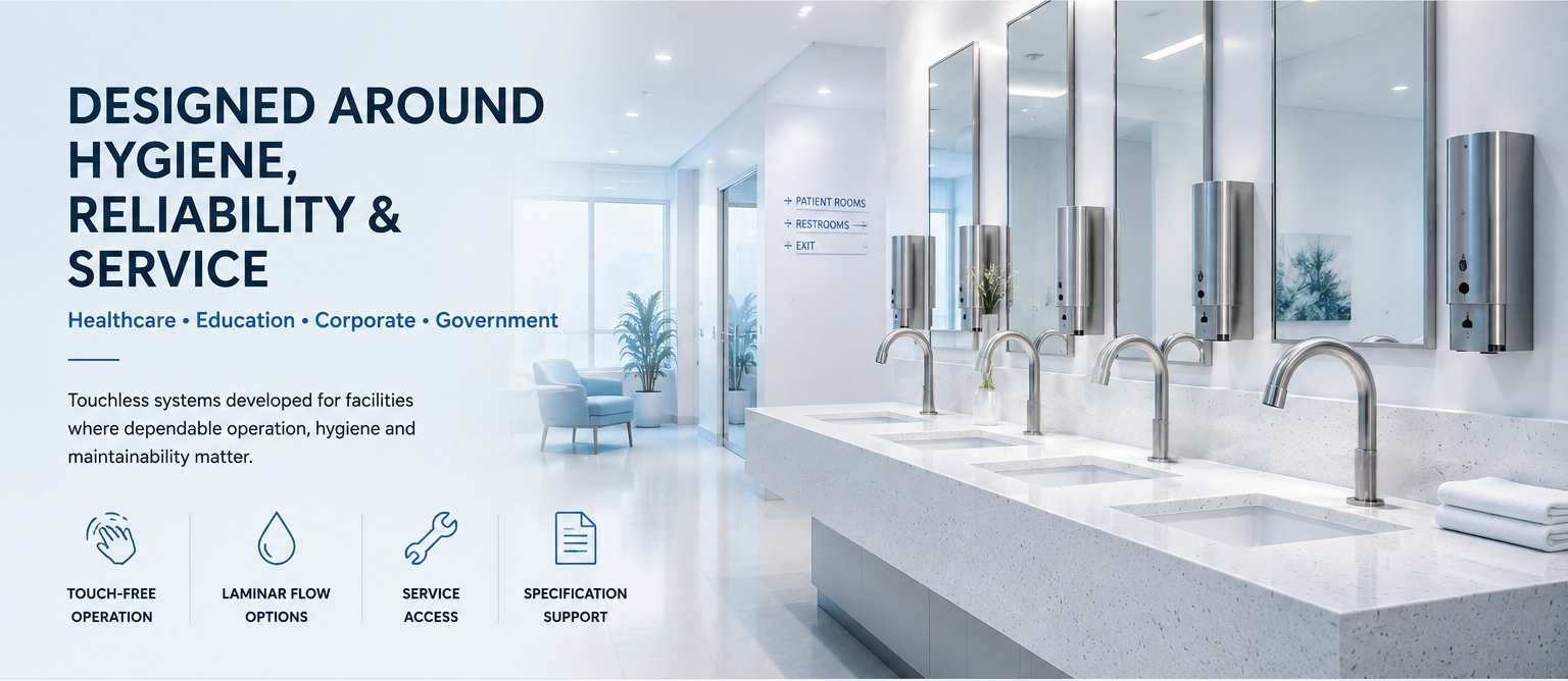 Fontana commercial touchless faucets and soap systems for healthcare and institutional facilities