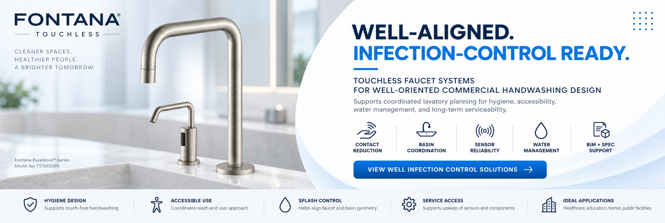 Fontana FS11095 Chrome Touchless Faucet Collection FS11095CH
