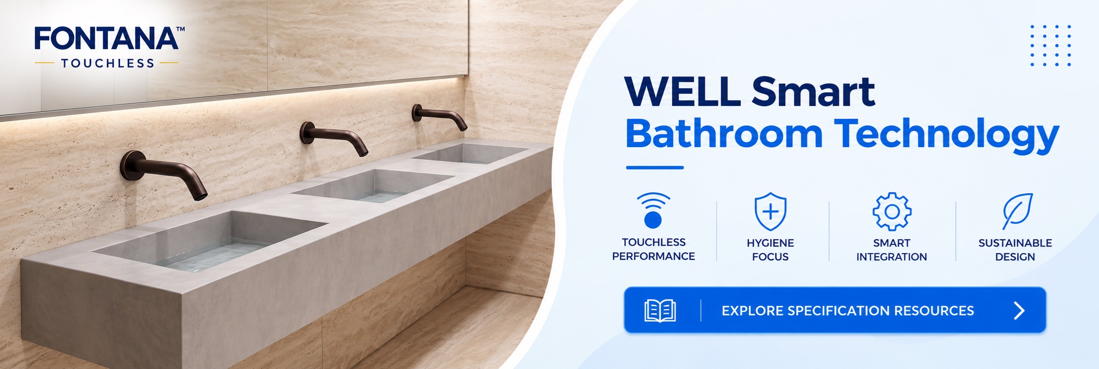 FontanaTouchlessFaucets WELL Smart Bathroom Technology