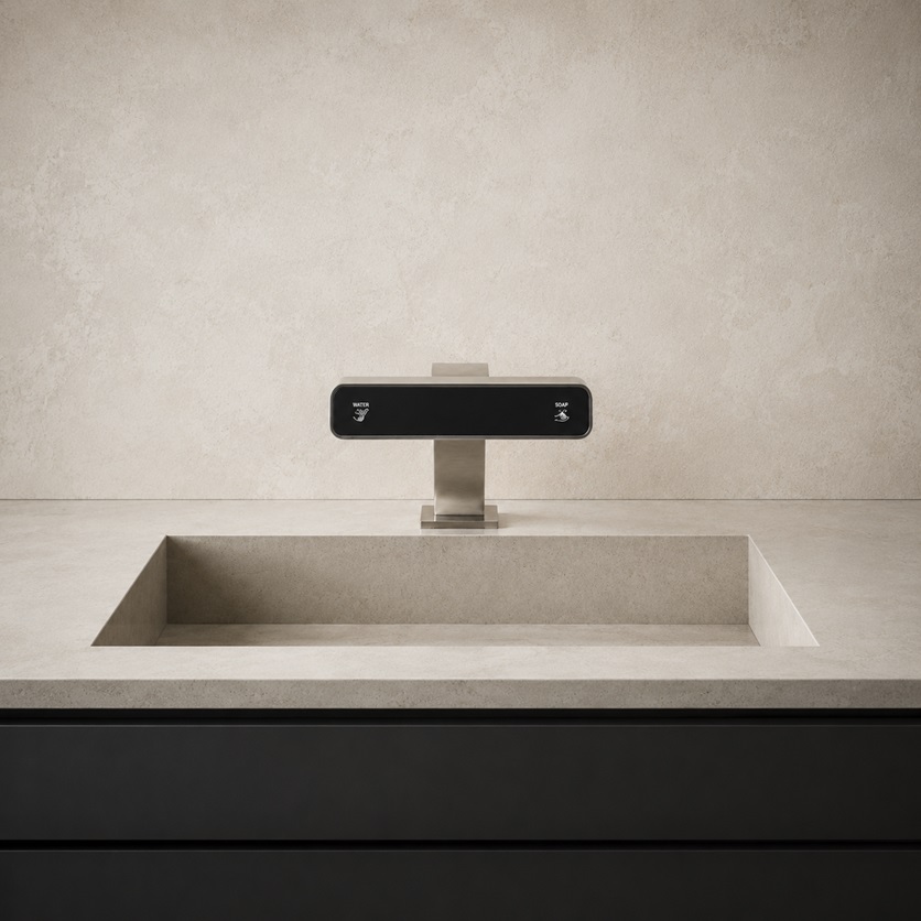 Automatic soap dispenser reference for checking sensor response battery power and pump operation