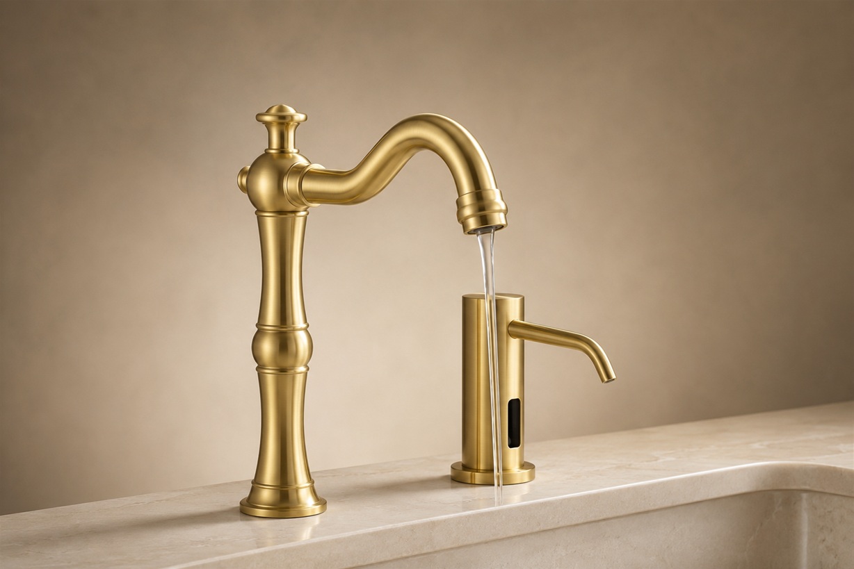 Touchless soap dispenser reset and battery compartment check