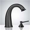 Fontana FS1327 matte black touchless faucet with curved spout